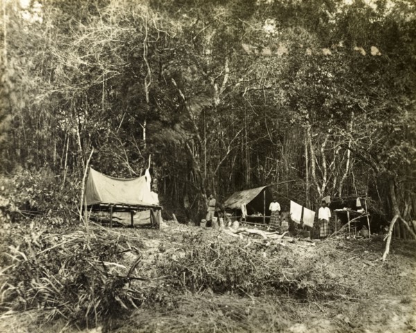 Trigonometrical survey camp at Tali Kail. Trigonometrical survey camp at Tali Kail. Near Gerik,
