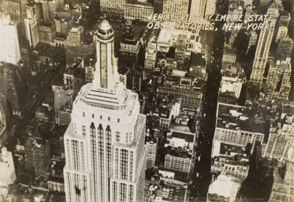 Empire State observatories. Ariel view of the observatories at the top of the Empire State Building