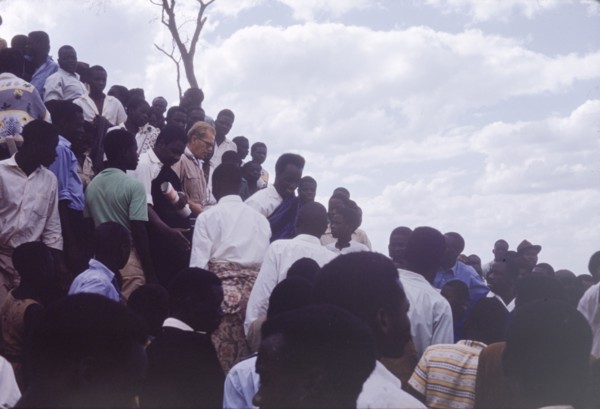 Kenneth Kaunda at United National Independence Party rally. Kenneth Kaunda (born 1924), President
