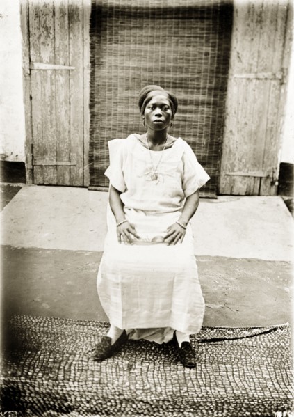 Portrait of a Nigerian woman. Portrait of a Nigerian woman, seated and looking proudly into the