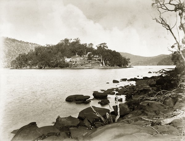 Bar Island, Hawkesbury River. View of Bar Island on the Hawkesbury River. New South Wales,