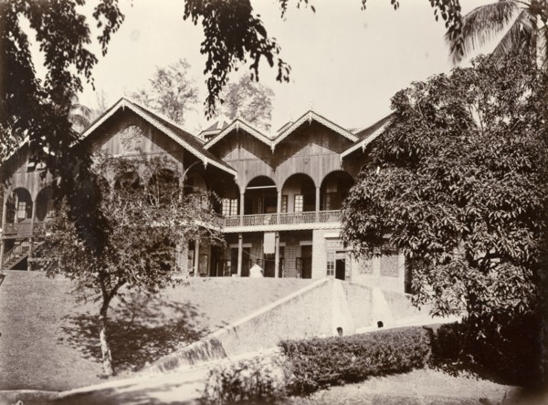 The European Club, Ross Island. The large colonial building which housed the European Club. Ross