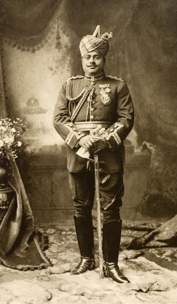 Maharajah of Gwalior. Studio portrait of Sir Madhava Rao Sindhia (1876-1925), Maharajah of Gwalior,