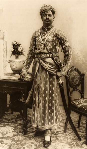 Maharao of Kota. Studio portrait of Sir Umed Singh (1873-1940), Maharao of Kota, dressed in his