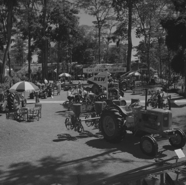 G & R agricultural machinery. A tractor and other agricultural machinery on display at the Gailey &