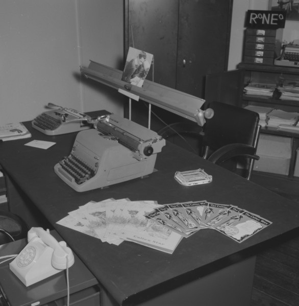 East Africa Standard office. Interior of an East African Standard newspaper office kitted out with