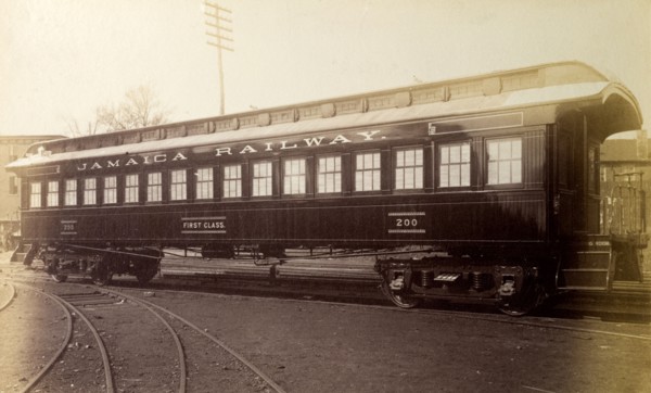 First class carriage, Jamaica. A Jamaica Railway first class carriage sits on rails at a siding.