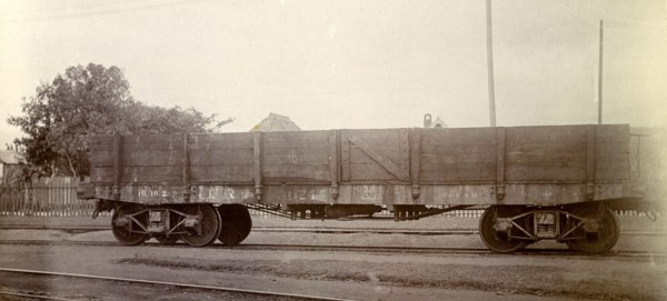 Jamaica Railway wagon. A railway wagon inscribed 'J. RY. No.46', sits on rails at a siding.