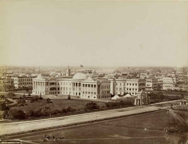 Government House, Calcutta. View of the Government House in Kolkata, taken from the Ochterlony