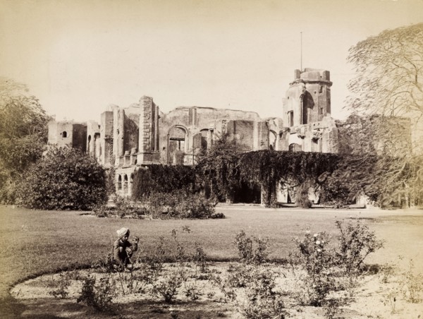 Ruins of the British Residency. The British Residency at Lucknow, ruined during the Indian Mutiny
