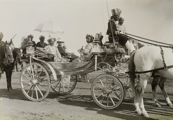 The Maharajah of Benares. The Maharajah of Benares (Varanasi) arrives at the Coronation Durbar camp