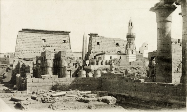 The mosque of Abou El Hagag. The mosque of Abou El Hagag, hidden within the ancient ruins of Luxor