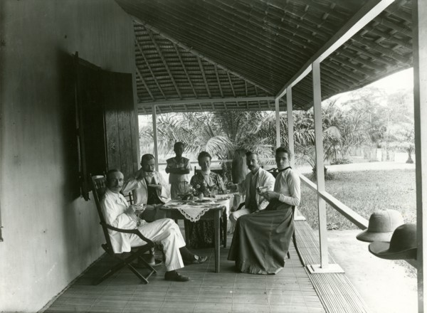 The Harrises visit Belgian Congo. Christian missionary couple, Reverend John and Alice Seeley