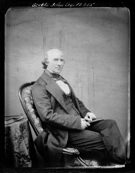 John Scoble. Portrait of John Scoble (c.1810-1868), an English slavery abolitionist and at one