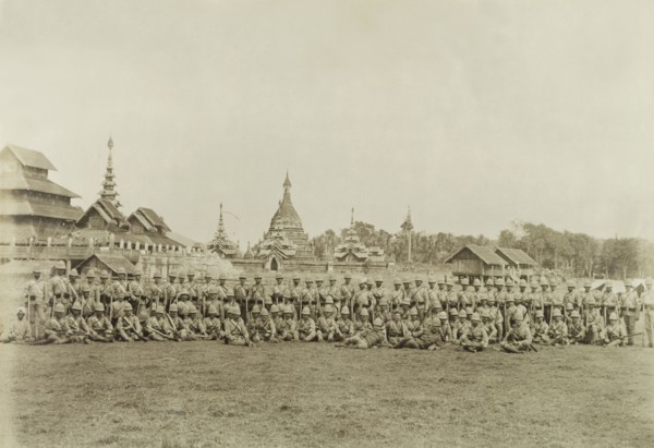 The Second Devonshire Regiment. The Second Devonshire Regiment of the British Army, led by Captain