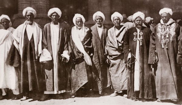 Eight Sheikhs of Kordofan. Portrait of eight Sheikhs from the Kordofan region of Sudan, wearing