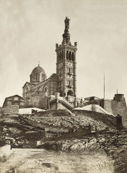 Notre Dame de la Garde. View of Notre Dame de la Garde, a Neo-Byzantine basilica that was built