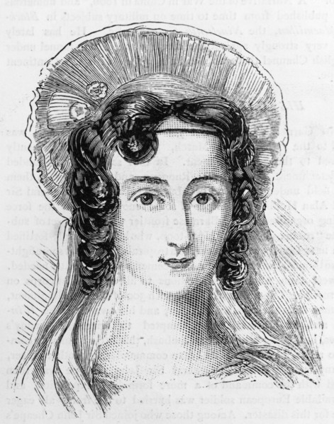 Portrait of Frances Anne Wolseley. An illustration taken from 'The Graphic' newspaper in 1882,