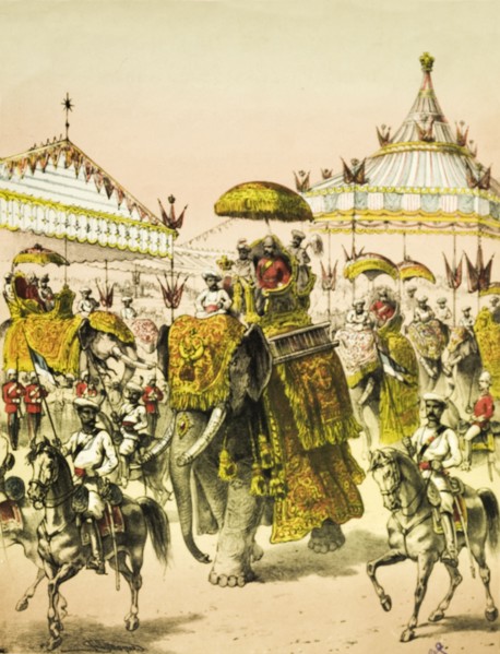 Ceremonial march for the Empress of India. An illustration from a pamphlet of piano sheet music
