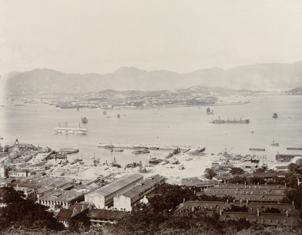 View across Victoria Harbour. A view of Victoria Harbour, taken from Hong Kong Island and