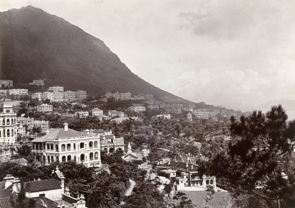 Residential area on Hong Kong Island. A view of Hong Kong, taken from Bowen Road, features a