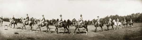 South African Constabulary parade. The South African Constabulary form a procession under the