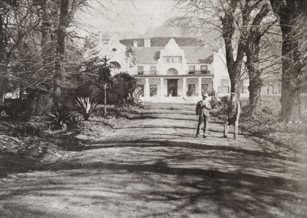 Cecil Rhodes' house at Groote Schuur. Captain Arthur Lawley (1860-1932) and Earl Grey (1851-1917)
