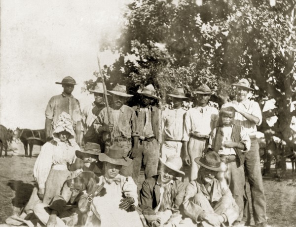 Captain Lawley with fellow travellers. Captain Arthur Lawley (1860-1932) (second from left, front