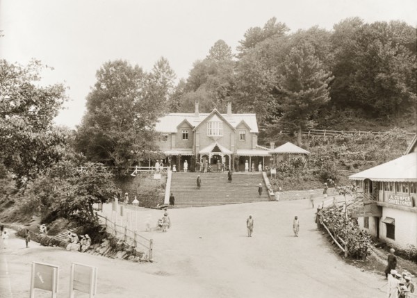 The Post Office building in Muree. View of the colonial-style Post Office building in Murree, set