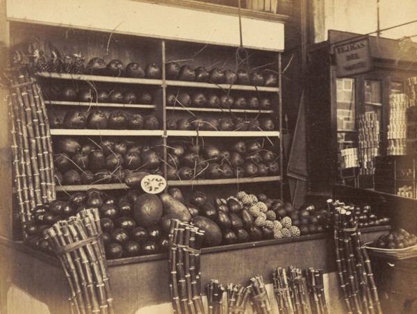 Fruit stall at a Cuban market. A fruit stall at a Cuban market sells melons, pineapples and bundles