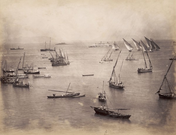 Regatta at Bombay harbour. Sailing boats take part in a regatta at Bombay harbour. Bombay (Mumbai),