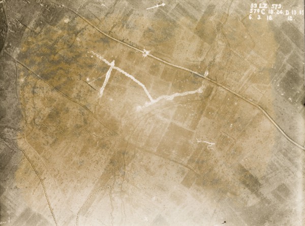 Aerial view of surrendered German territory. One of a series of British aerial reconnaissance