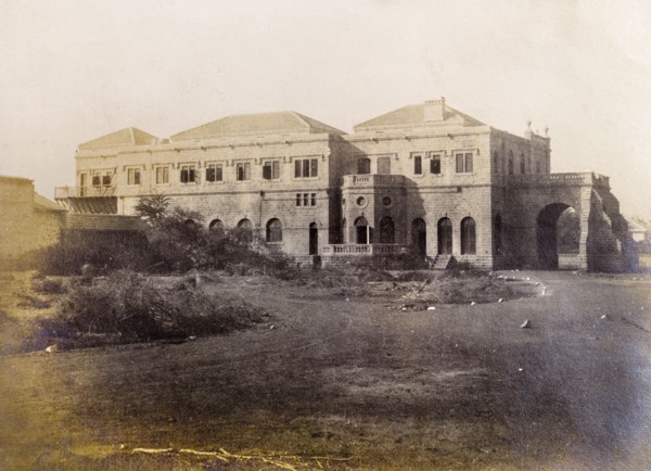 A colonial residence in Karachi. A large colonial residence, possibly the home of Sir Henry