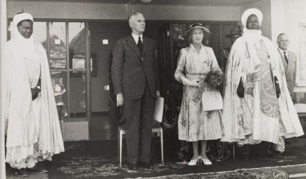 Official opening of Queen Elizabeth Girls' School. Princess Mary, Countess of Harewood, is