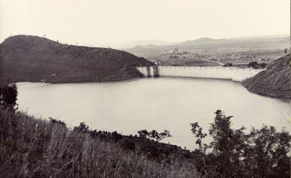 The Mari Kanive dam and reservoir. View of the reservoir behind the Mari Kanive dam. This is the