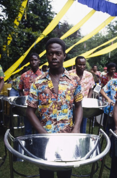 The Catelli All Stars. Trinidadian steel band, the Catelli All Stars, perform at a cultural