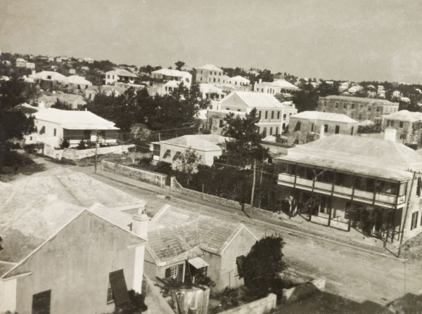 Hamilton, Bermuda. View over the Bermudan capital of Hamilton, a port city named after Sir Henry