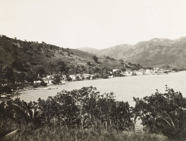 Coastline of Tortola. View along a stretch of coastline on the island of Tortola, where a small