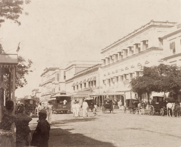 Old Court House Street, Calcutta. View down Old Court House Street in Calcutta, a commercial road