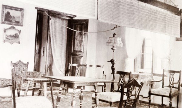 Governor's drawing Room at Edakkara lodge. Interior shot of the drawing room in the bungalow at