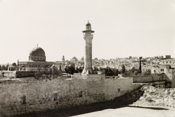 Dome of the Rock overlooking Jerusalem. View of the Dome of the Rock (also known as Mosque of Umar)