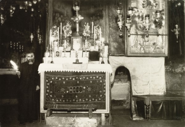 Altar in the Tomb of the Virgin Mary. An altar in the Tomb of the Virgin Mary, enshrined with