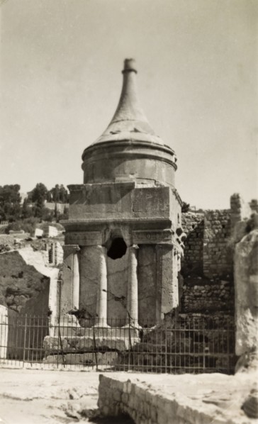 Tomb of Absalom, Jerusalem. View of the Tomb of Absalom (Yad Avshalom) located in the Kidron Valley