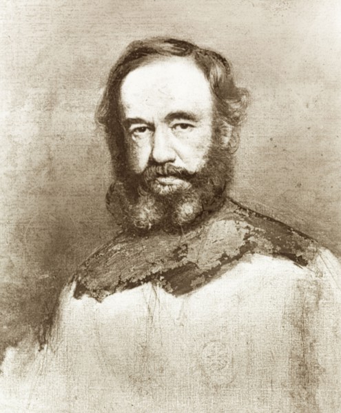 Sir James Outram, First Baronet. An illustrated portrait of Sir James Outram, First Baronet