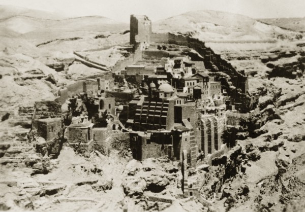 Mar Saba Monastery. Mar Saba Monastery, situated on a rocky outcrop overlooking the Kidron Valley