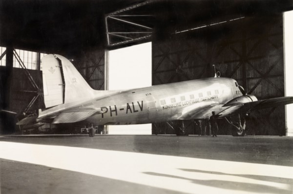 A KLM Royal Dutch Airlines aeroplane. A KLM Royal Dutch Airlines aeroplane, the PH-ALV 'Valk', sits