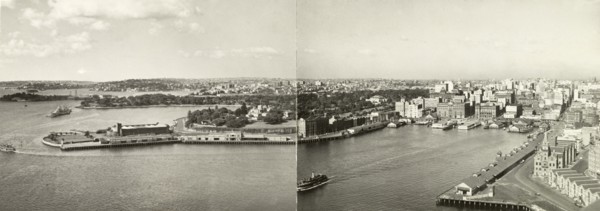 View over Port Jackson and Sydney. View over Port Jackson and the city of Sydney, taken from Sydney