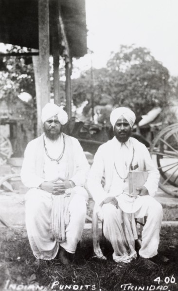 Indian 'pundits', Trinidad. Portrait of two Indian 'pundits', a term used to describe Hindu
