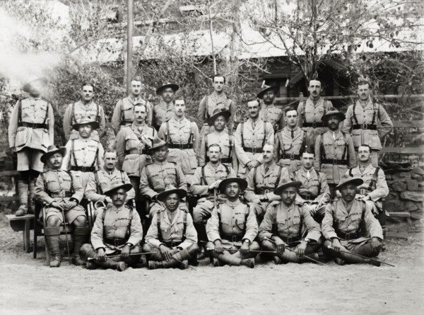 Officers of the Eighth Royal Gurkha Rifles. Asian and European officers of the Eighth Royal Gurkha