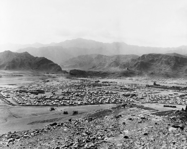 Military camp at Landi Kotal. View looking south across an Indian Army camp, located in a mountain
